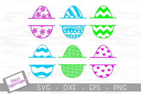 Download Free Easter Eggs SVG files Silhouette